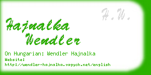 hajnalka wendler business card